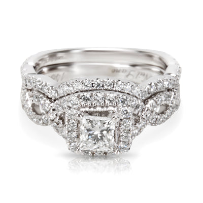 Neil Lane Diamond Engagement Bridal Set 14K White Gold 1.30 ctw