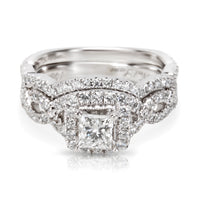 Neil Lane Diamond Engagement Bridal Set 14K White Gold 1.30 ctw