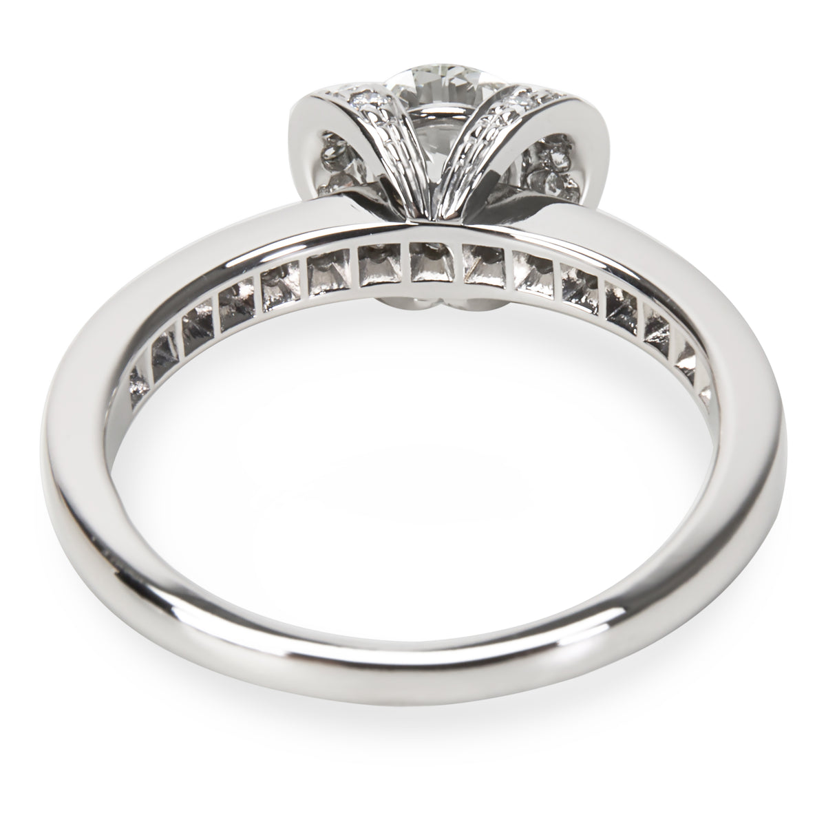 Tiffany & Co. Ribbon Diamond Engagement Ring in Platinum 0.55 ctw H-VS1