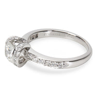 Tiffany & Co. Ribbon Diamond Engagement Ring in Platinum 0.55 ctw H-VS1