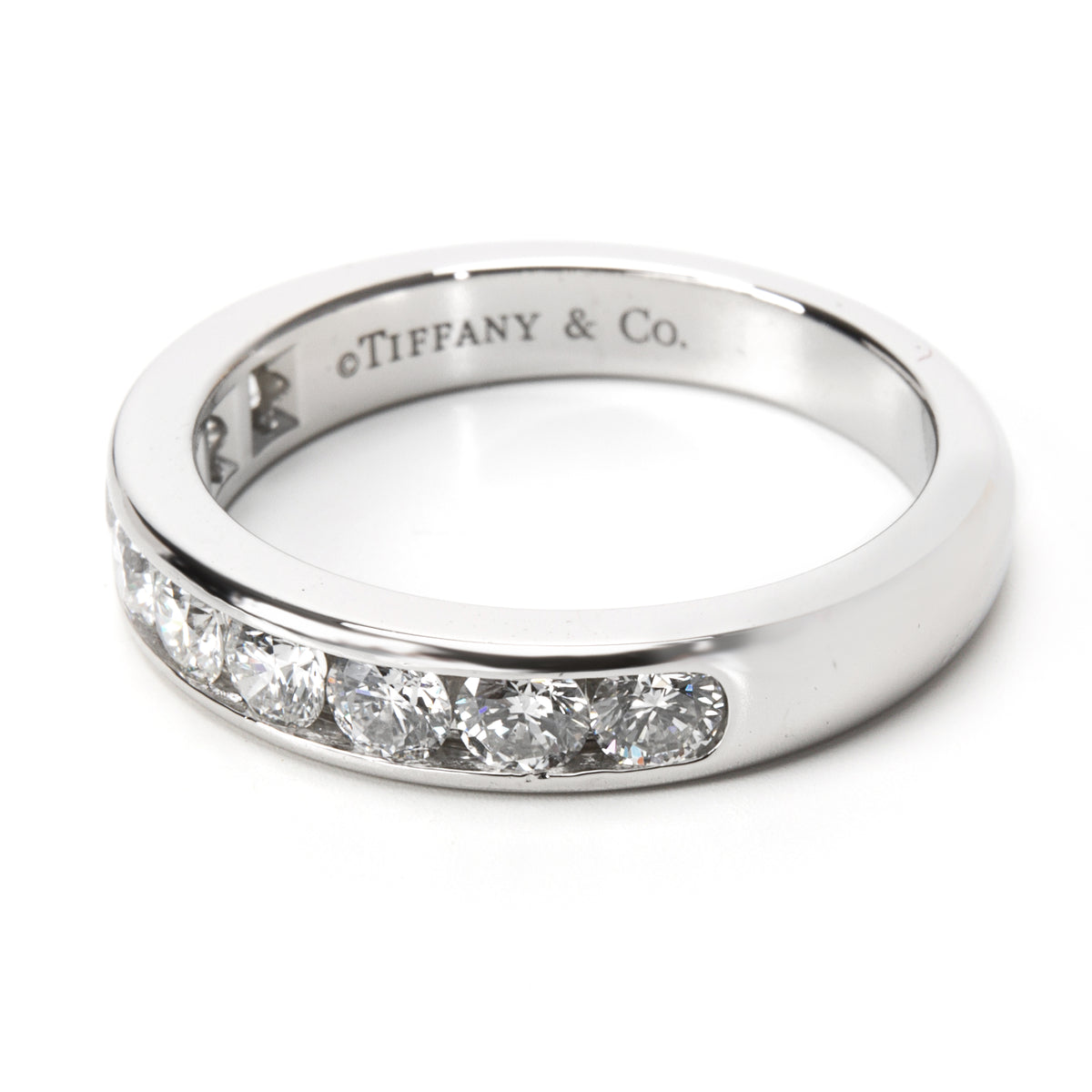 Tiffany Channel Diamond Wedding Band in Platinum 0.81 ctw