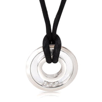 Chopard Happy Diamonds Circle Pendant With Cord in 18KT White Gold
