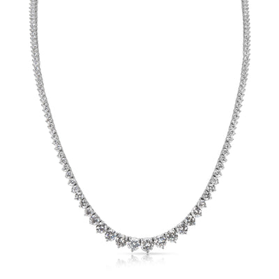 Cubic Zirconia Riviera Necklace in Sterling Silver (8 CTW)
