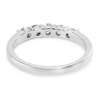 Crystal 5-Stone Wedding Band in Sterling Silver