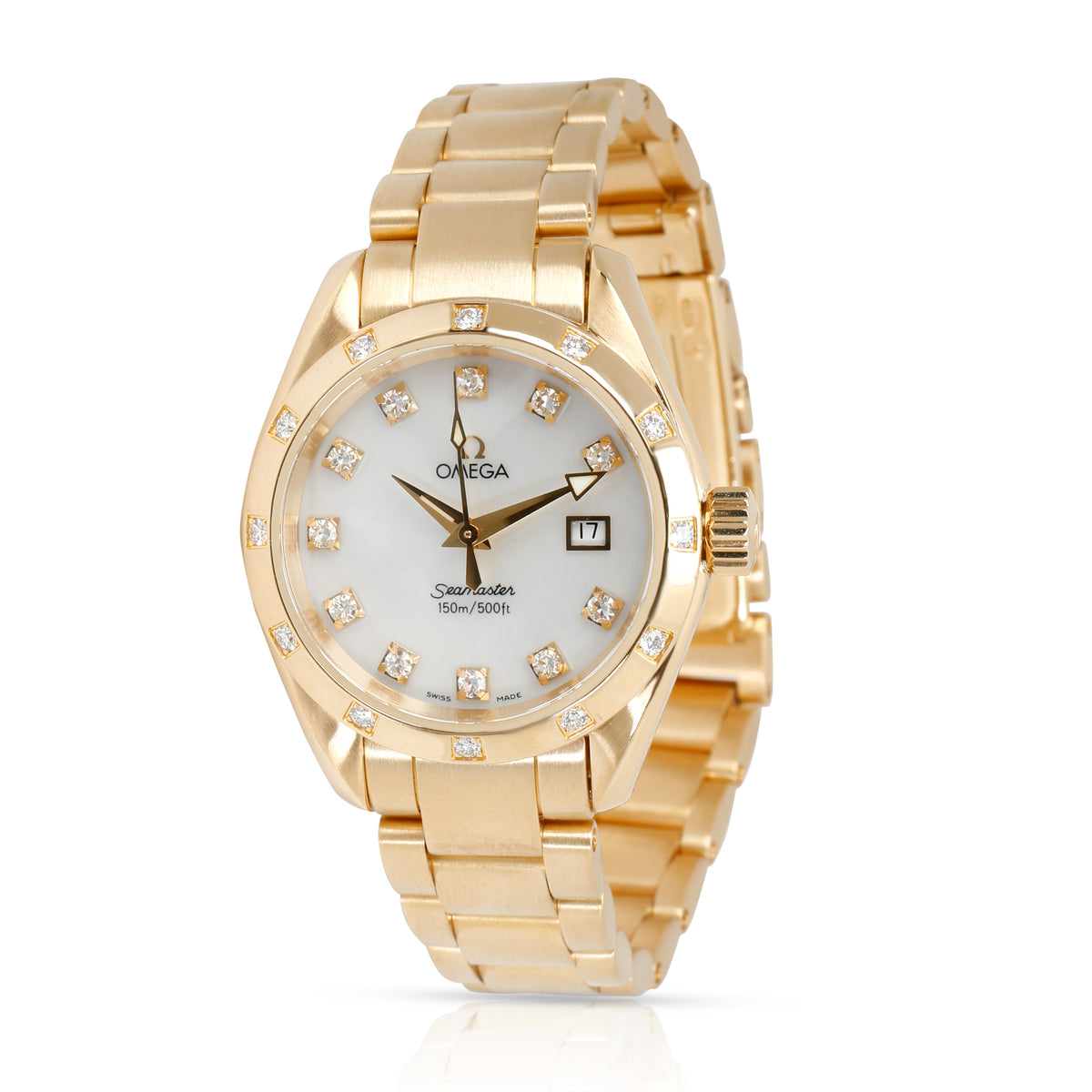 Omega Aqua Terra 1275.75.00 Womens Watch in 18kt Yellow Gold