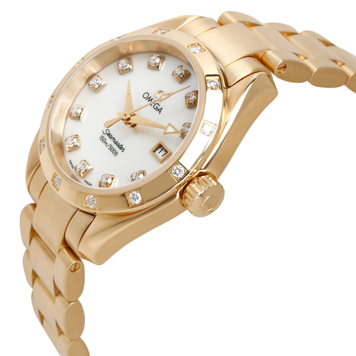 Omega Aqua Terra 1275.75.00 Womens Watch in 18kt Yellow Gold