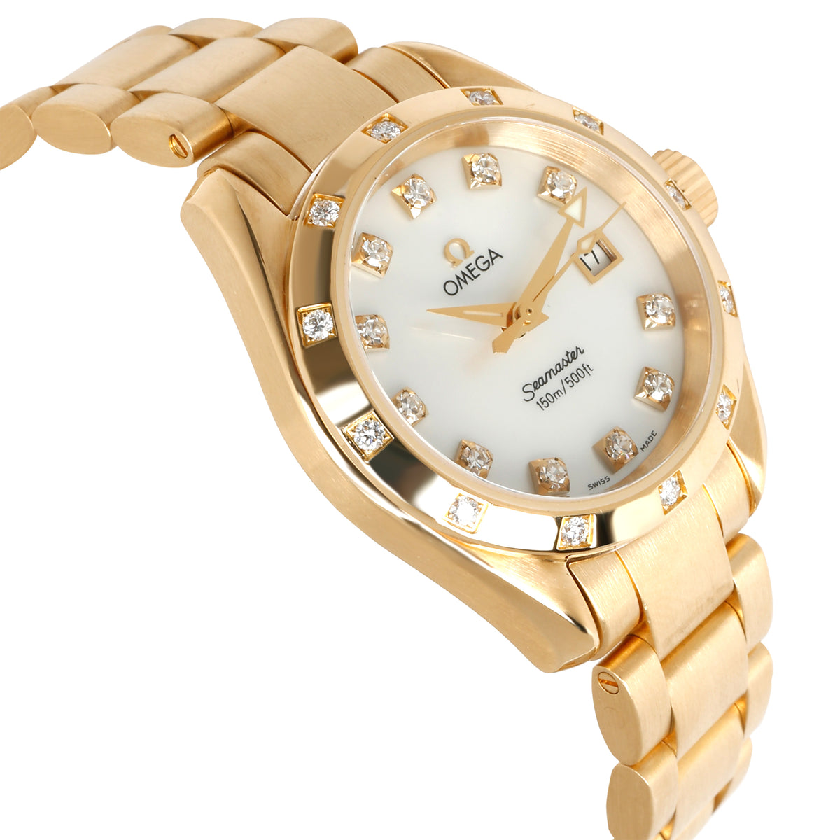 Omega Aqua Terra 1275.75.00 Womens Watch in 18kt Yellow Gold