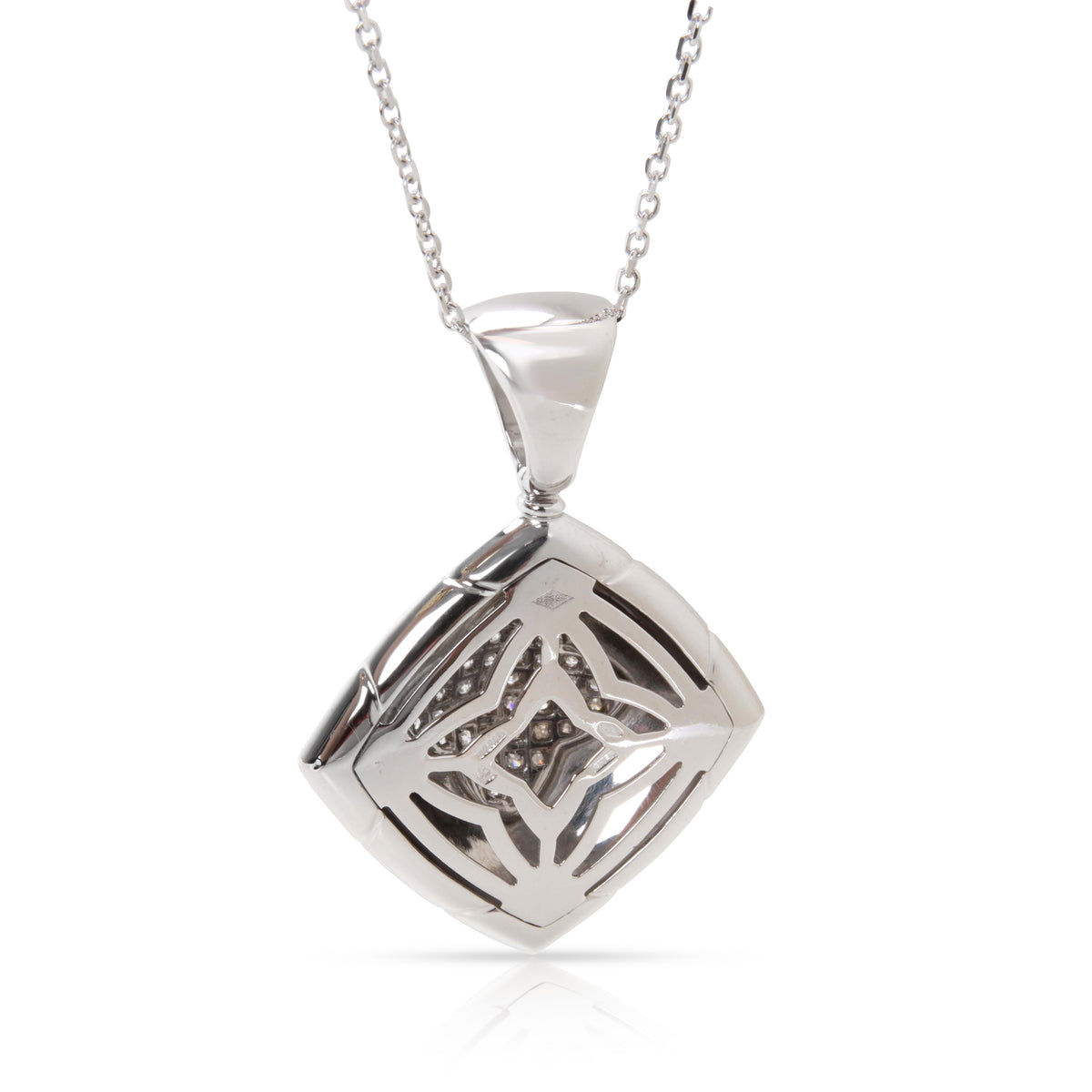 BVLGARI Piramide Diamond Pendant in 18K White Gold