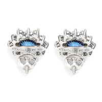 Tiffany & Co. Sapphire & Diamond Earrings in Platinum 1.06 CTW