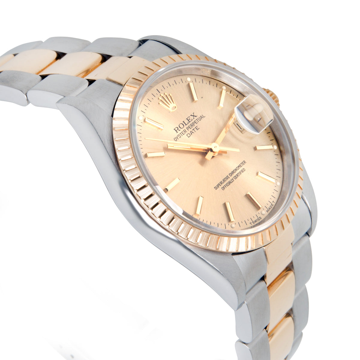 Rolex Date 15223 Men's Watch in 18kt Yellow Gold/Steel