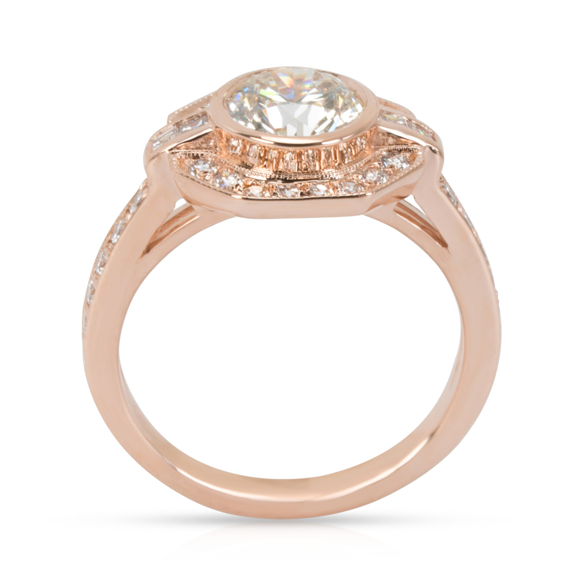 AGS Certified James Allen Diamond Engagement Ring in 14K Rose Gold