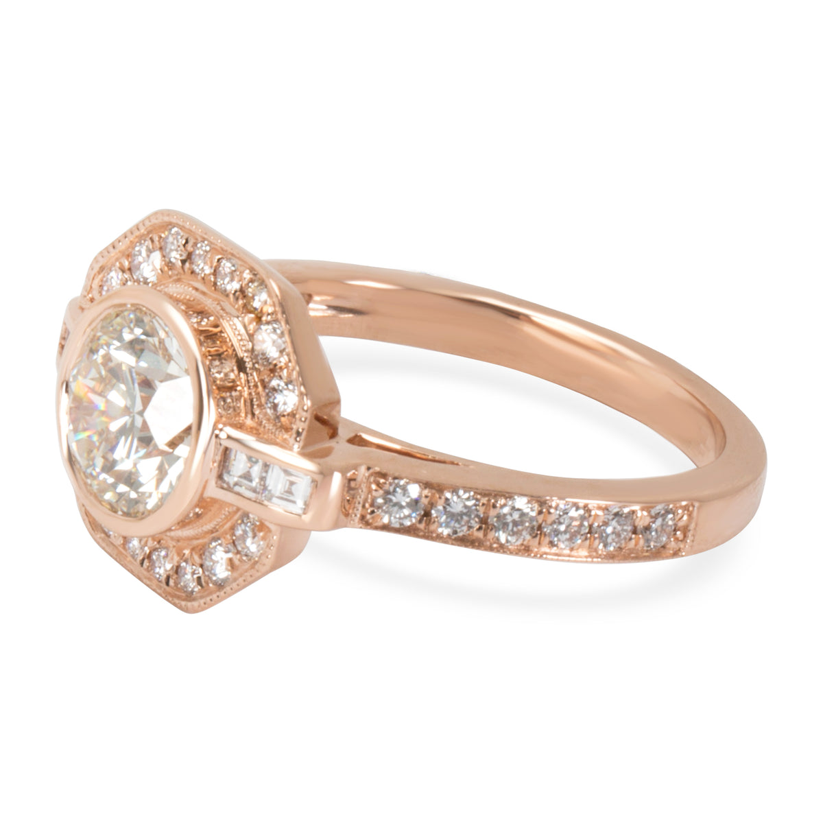 AGS Certified James Allen Diamond Engagement Ring in 14K Rose Gold