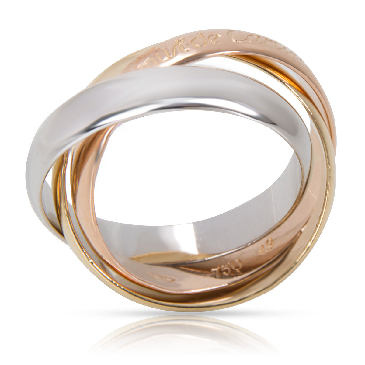 Cartier Le Must De Cartier Trinity Ring in 18K Yellow, White & Rose Gold
