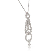 Diamond Chandelier Necklace in 18K White Gold (1.20 ctw)