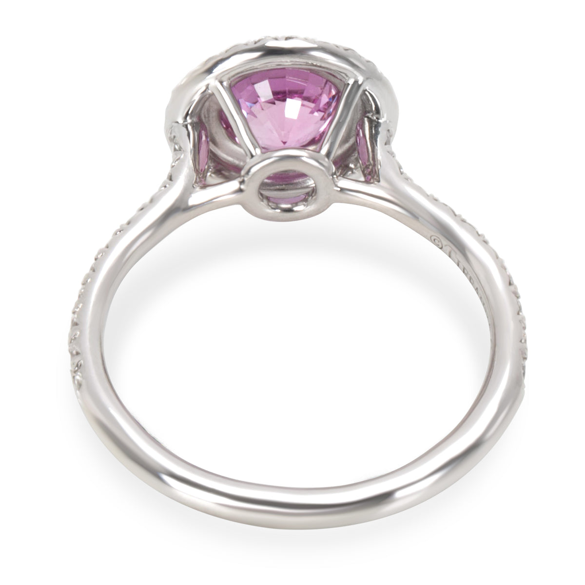Tiffany & Co. Soleste Pink Sapphire & Diamond Ring in Platinum