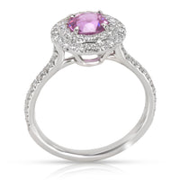 Tiffany & Co. Soleste Pink Sapphire & Diamond Ring in Platinum