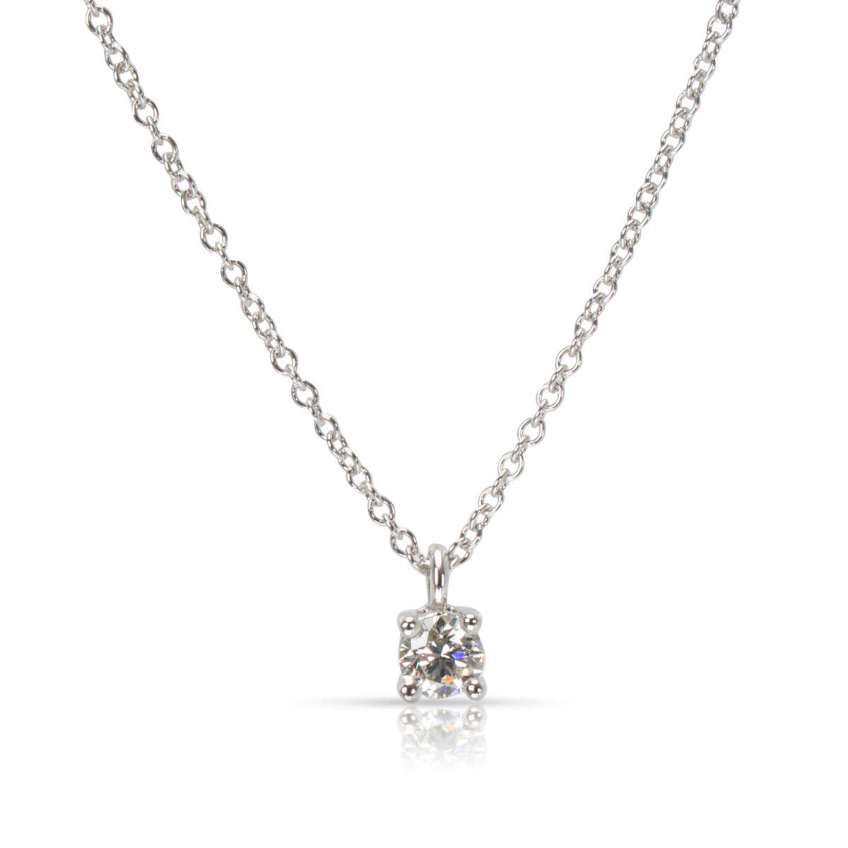 Tiffany & Co. Diamond Solitaire Pendant in Platinum (0.18 CTW)