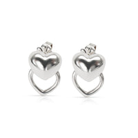 Tiffany & Co. Double Heart Puff Fashion Earrings in Sterling Silver