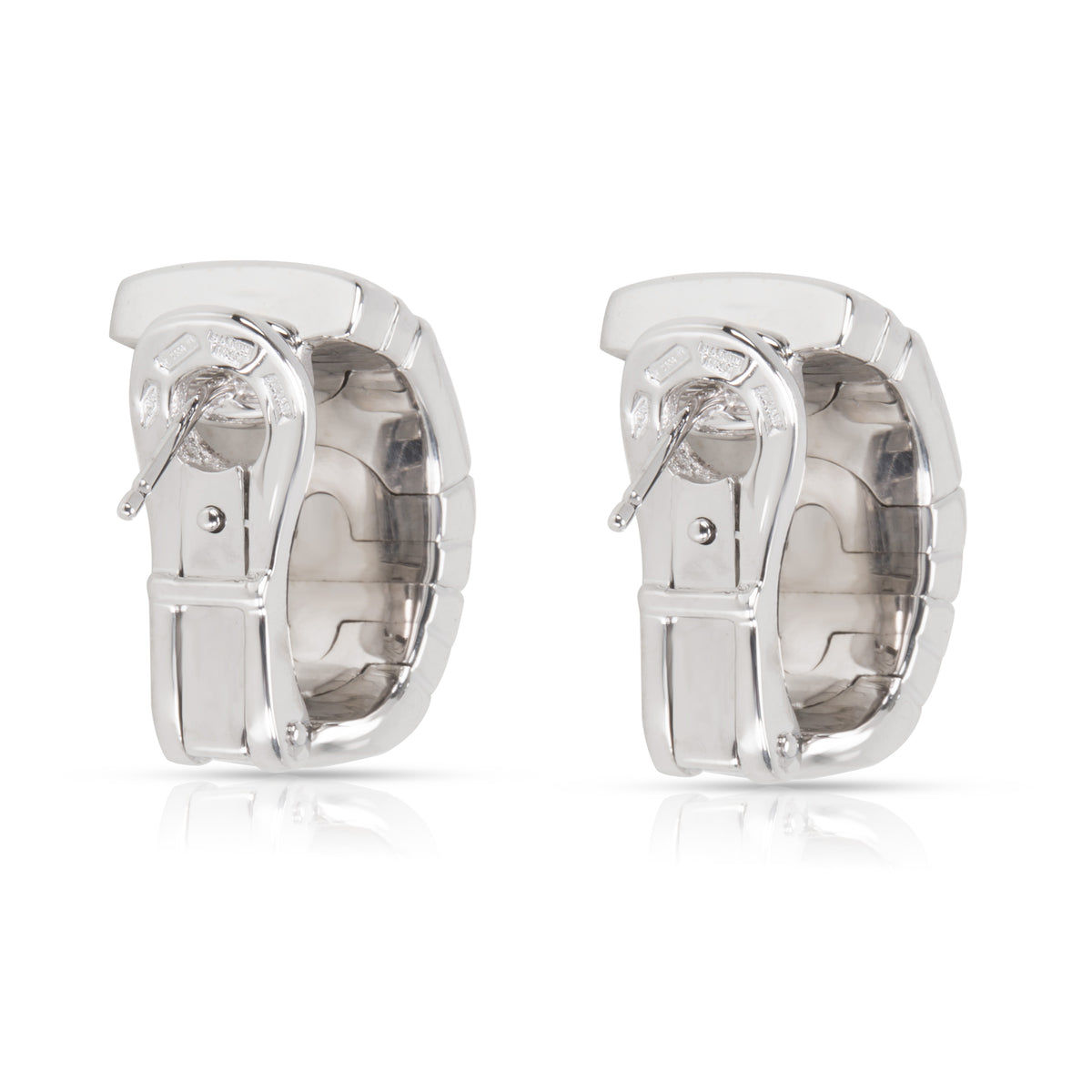 Bvlgari Parentesi Diamond Earrings in 18K White Gold 0.5 CTW