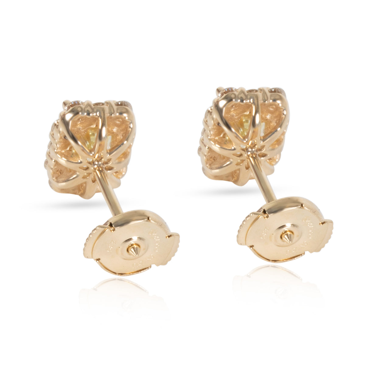 GIA Fancy Yellow Diamond Stud Earrings in 14K Yellow Gold (1.85 ctw FY/VS1-VS2)