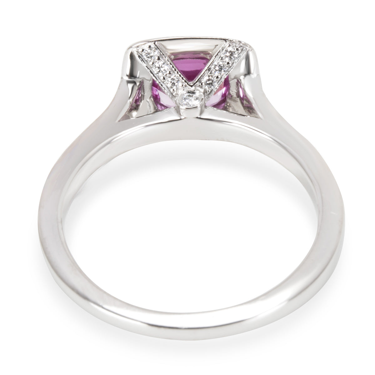 Tiffany Legacy Pink Sapphire Diamond Ring in Platinum