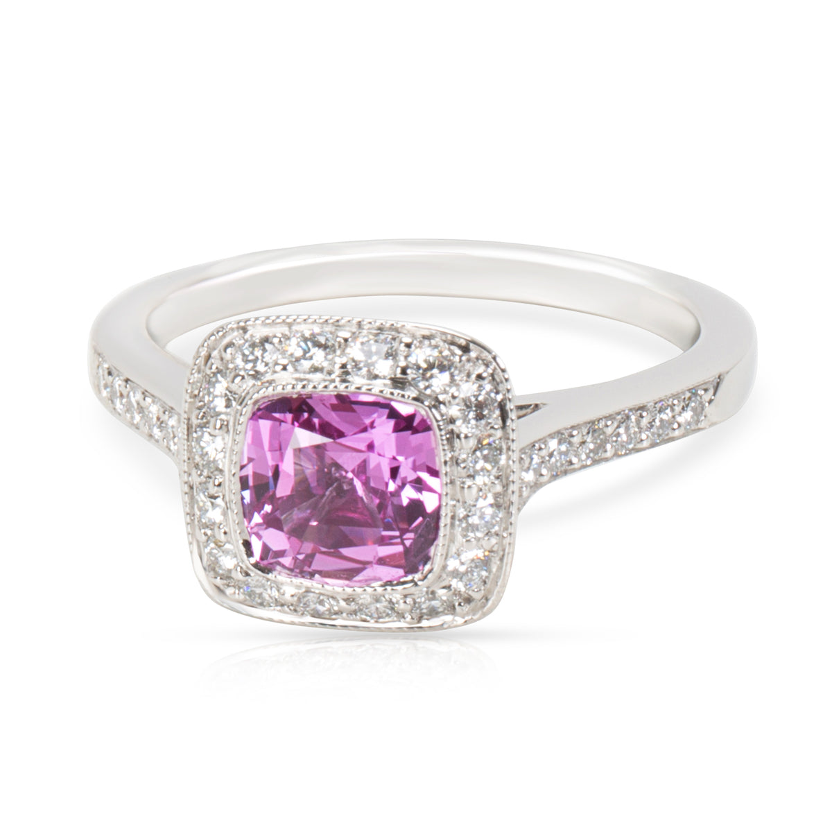 Tiffany & Co. Legacy Pink Sapphire & Diamond Ring in Platinum