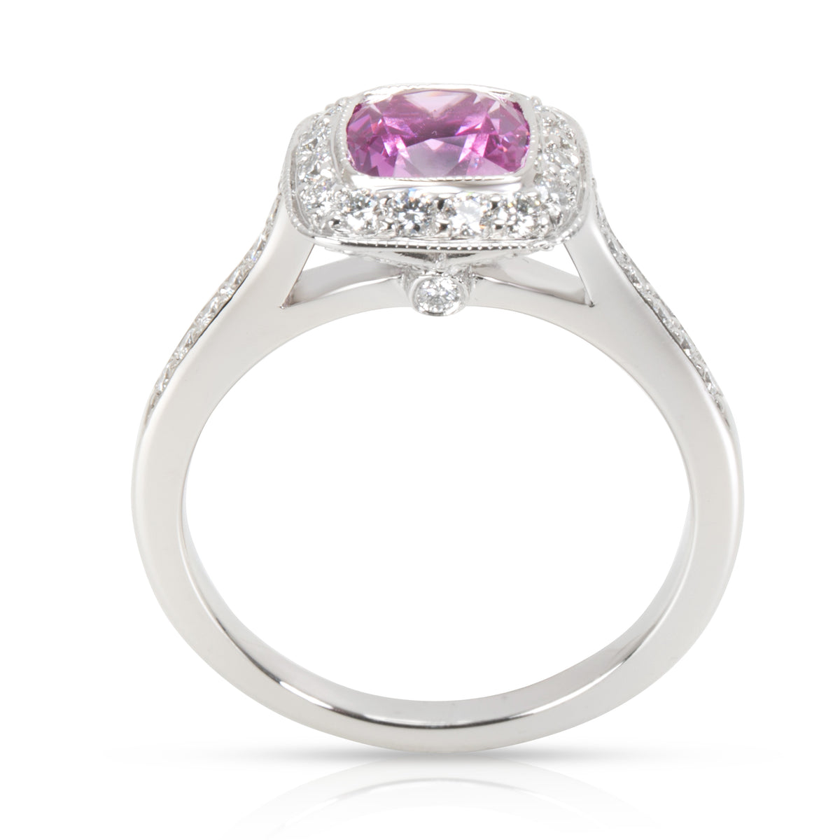 Tiffany & Co. Legacy Pink Sapphire & Diamond Ring in Platinum