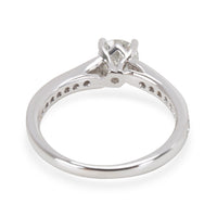 Ritani Diamond Engagement Ring in 18K White Gold 0.75 CTW (0.50ct G/H I1 center)
