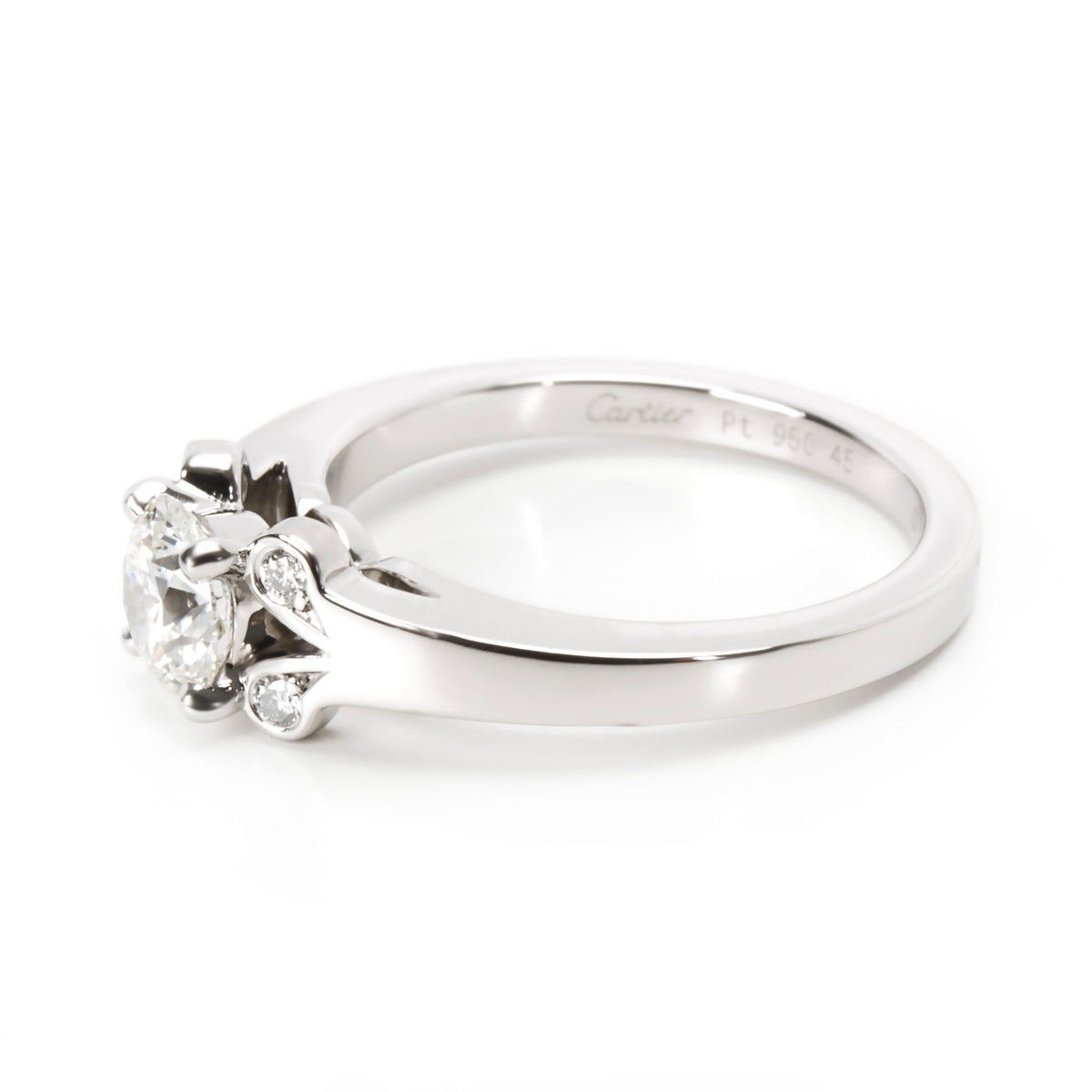 Cartier Ballerine Diamond Engagement Ring in  Platinum GIA H VVS1 0.49 CTW