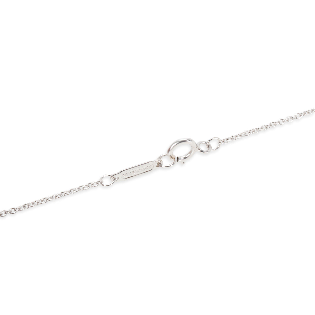 Tiffany & Co. Medium Key Diamond Necklace in 18K White Gold 0.12 CTW