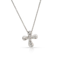 Tiffany & Co. Elsa Peretti Diamond Cross Pendant in  Platinum 0.25 CTW