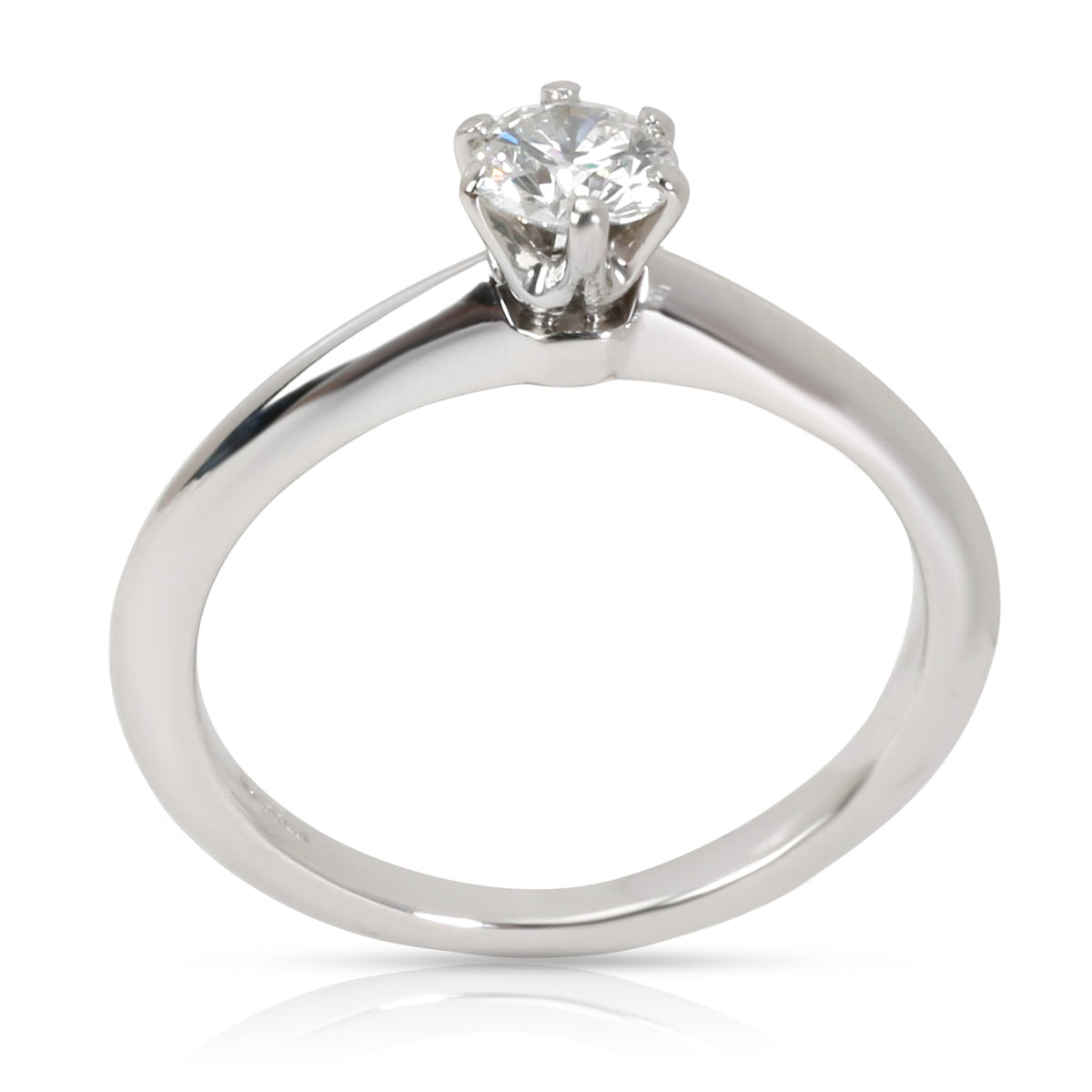 Tiffany & Co. Solitaire Diamond Engagement Ring in  Platinum E VVS2 0.34 CTW