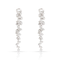 FRED Cascading Diamonds Dangle Earrings in 18K White Gold 4.13 CTW