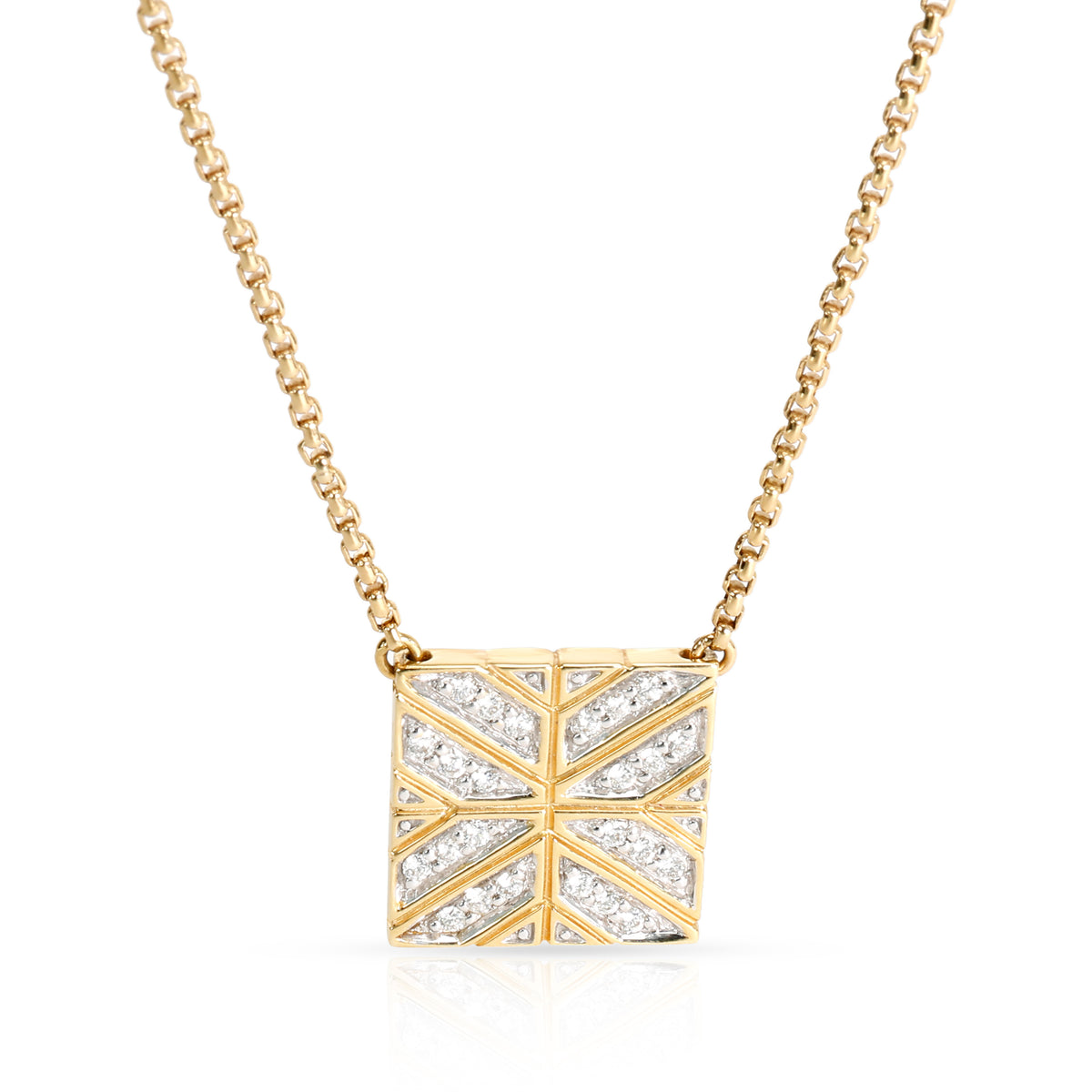 John Hardy Modern Chain Collection Diamond Fashion Necklace in 18K Yellow Gold 0