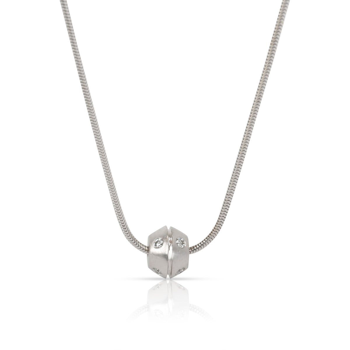 Tiffany & Co. Etoile Ball Diamond Pendant in 18K White Gold 0.08 CTW