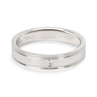 Tiffany & Co. Double Milgrain Diamond Band in  Platinum 4mm 0.02 CTW