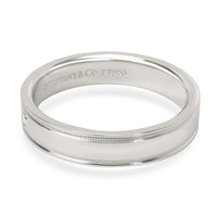 Tiffany & Co. Double Milgrain Diamond Band in  Platinum 4mm 0.02 CTW