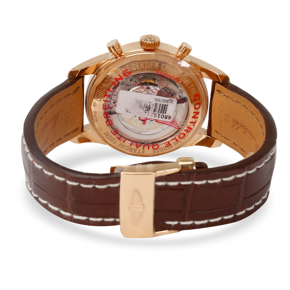 Unworn Breitling Transocean Chronograph RB015212/G738 Men's Watch 18kt Rose Gold