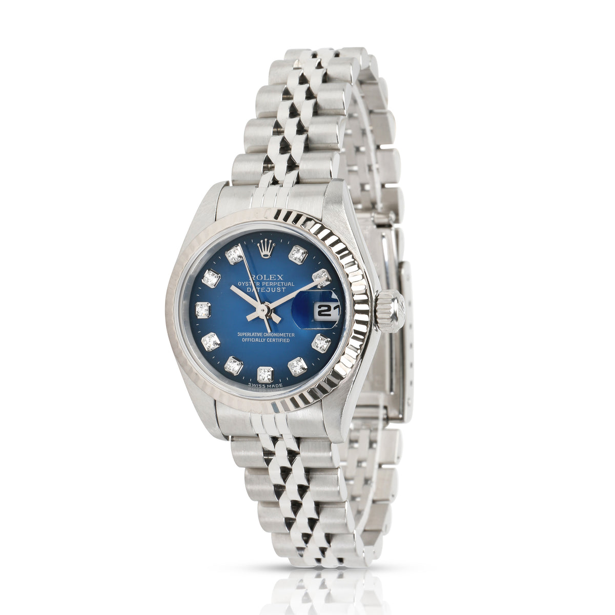 Rolex Datejust 69174 Women's Watch in 18kt White Gold/Steel