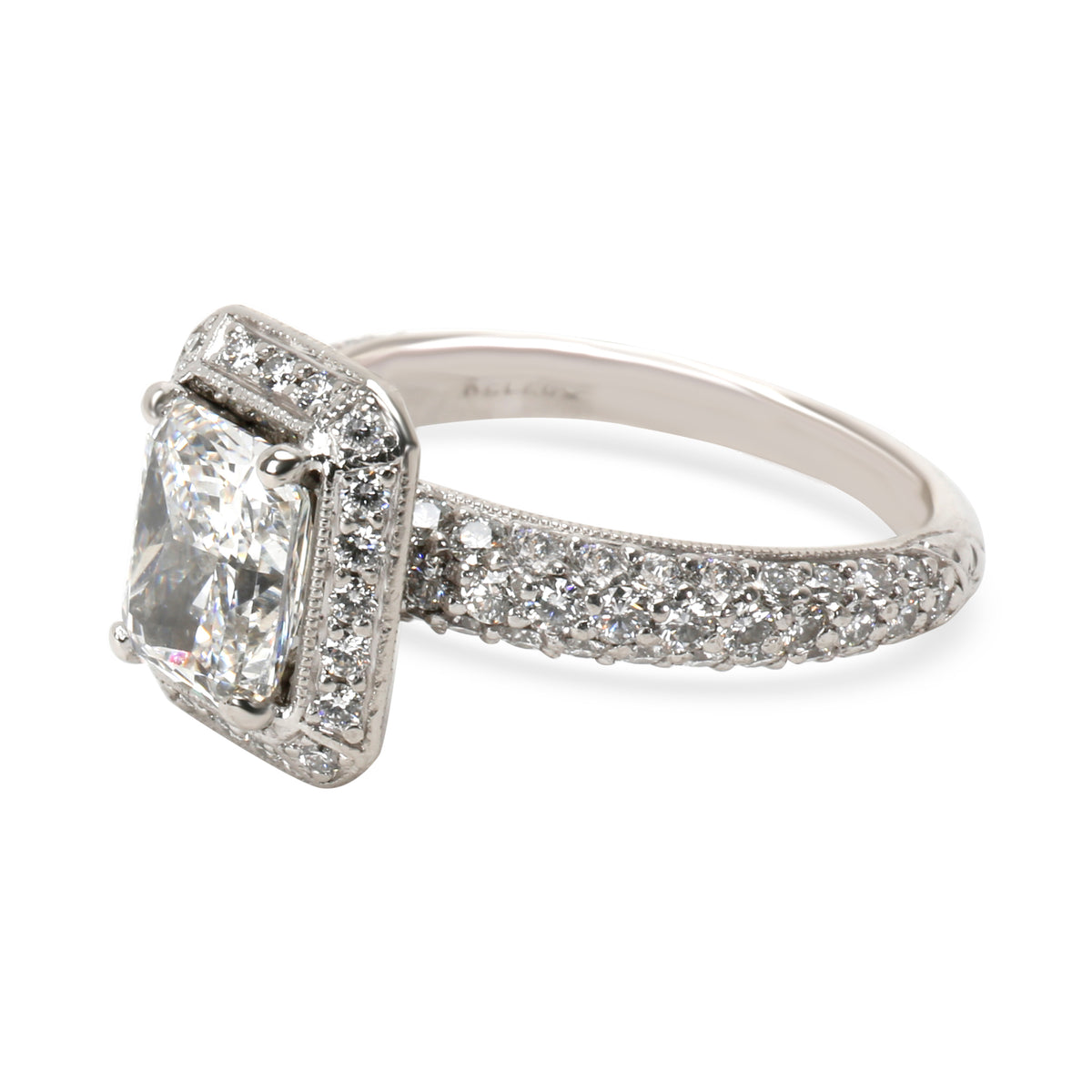 Kelege Radiant Diamond Engagement Ring in  Platinum GIA D VS2 2.55 CTW