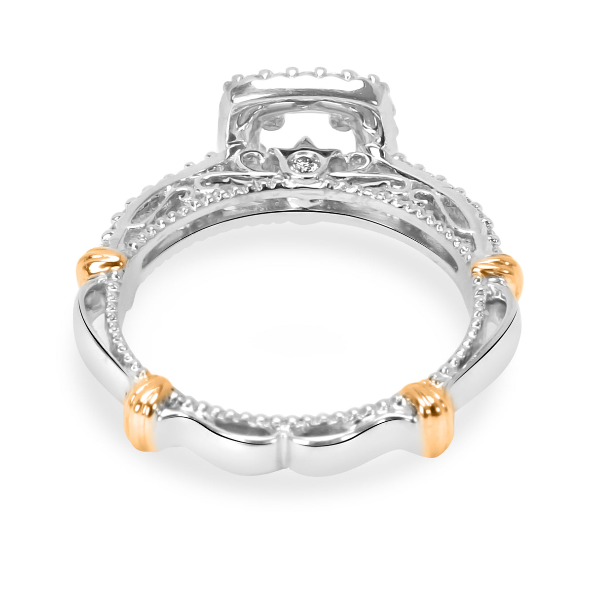 Verragio Diamond Halo Engagement Ring Setting in 14K White Gold