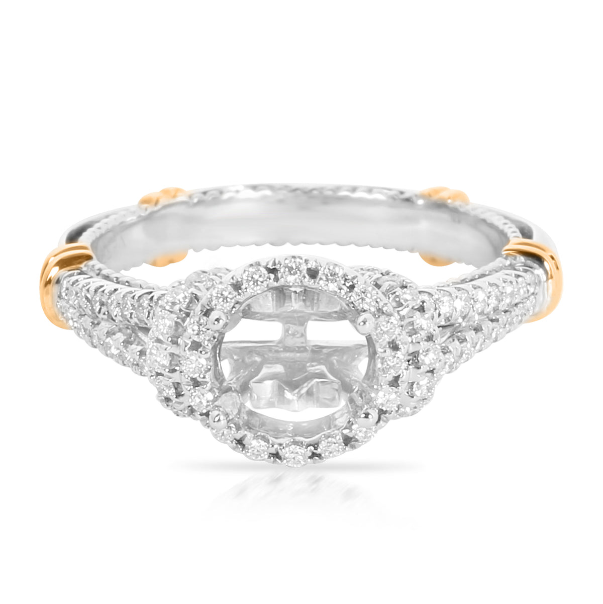 Verragio Parisian Diamond Engagement Ring Setting in 14K 2 Tone Gold 0.33ctw