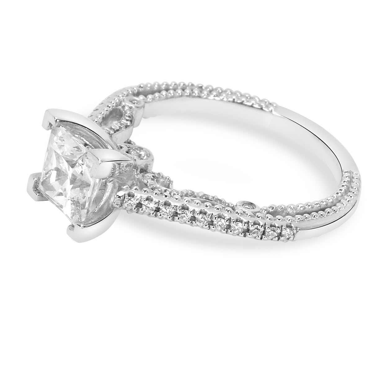 Verragio Diamond Princess Engagement Ring Setting in 18K White Gold