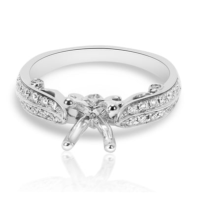 Verragio Diamond Engagement Ring Setting in 18K White Gold