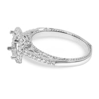 Verragio Scrolling Square Diamond Halo Engagement Ring Setting