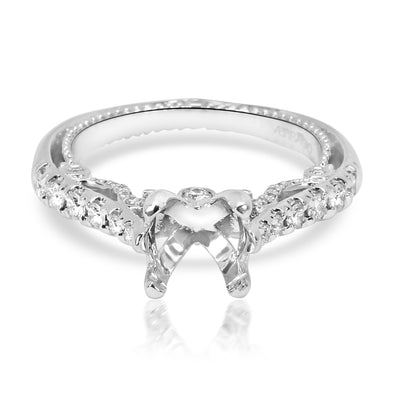 Verragio Insignia Diamond Engagement Ring Setting in 18K White Gold 0.62 CTW