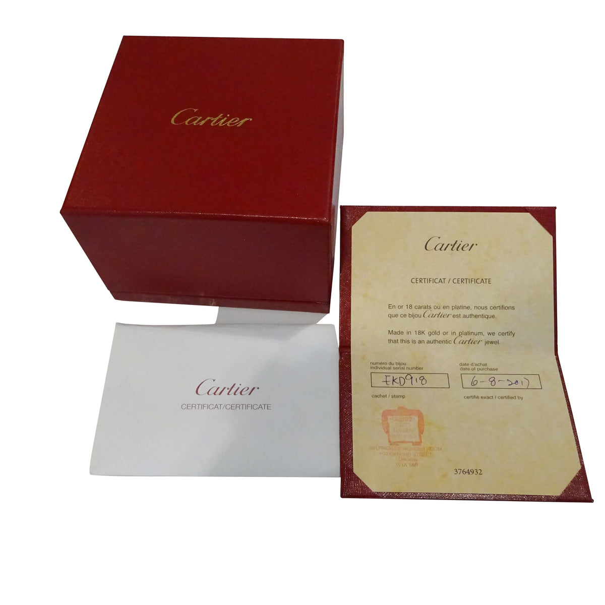 Cartier Ecrou Bangle in 18K White Gold (Size 19)