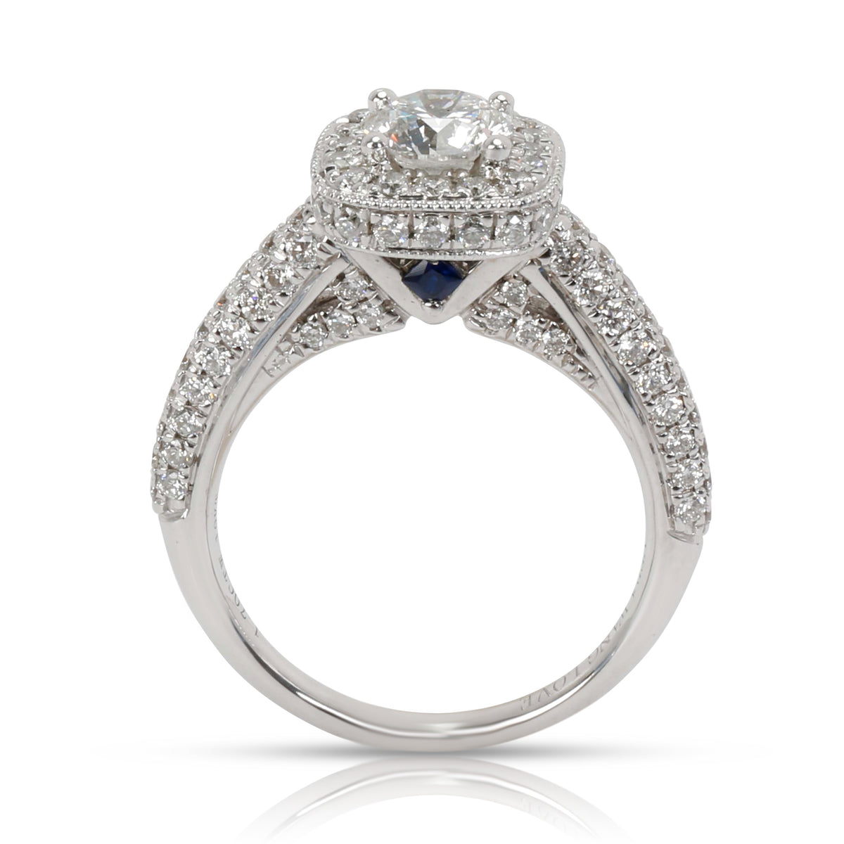 Zales Vera Wang Love Collection 1-3/8 CT. T.w. Diamond and Sapphire Frame Engagement  Ring | Westland Mall
