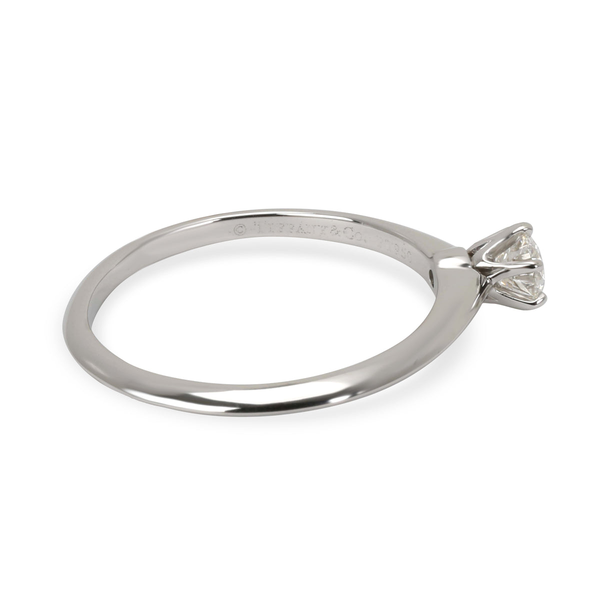 Tiffany & Co. Solitaire Diamond Engagement Ring in  Platinum I VS1 0.35 CTW