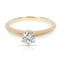 Tiffany & Co. Solitaire Diamond Engagement Ring in 18K Gold I VVS2 0.41CTW